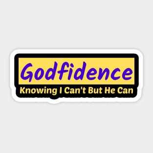 Godfidence - Christian Saying Sticker